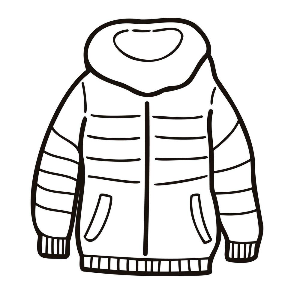 mano dibujado linda chaquetas para hombres en garabatear estilo vector