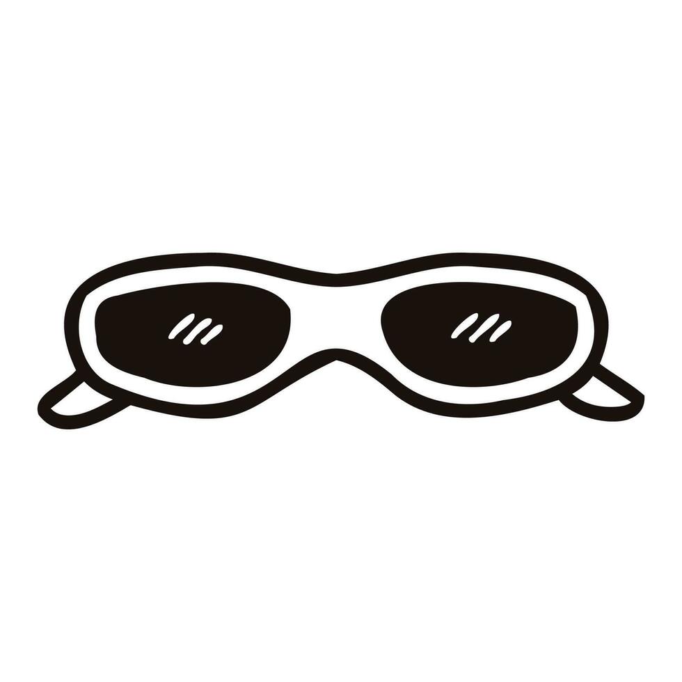 Hand Drawn sunglasses in doodle style vector