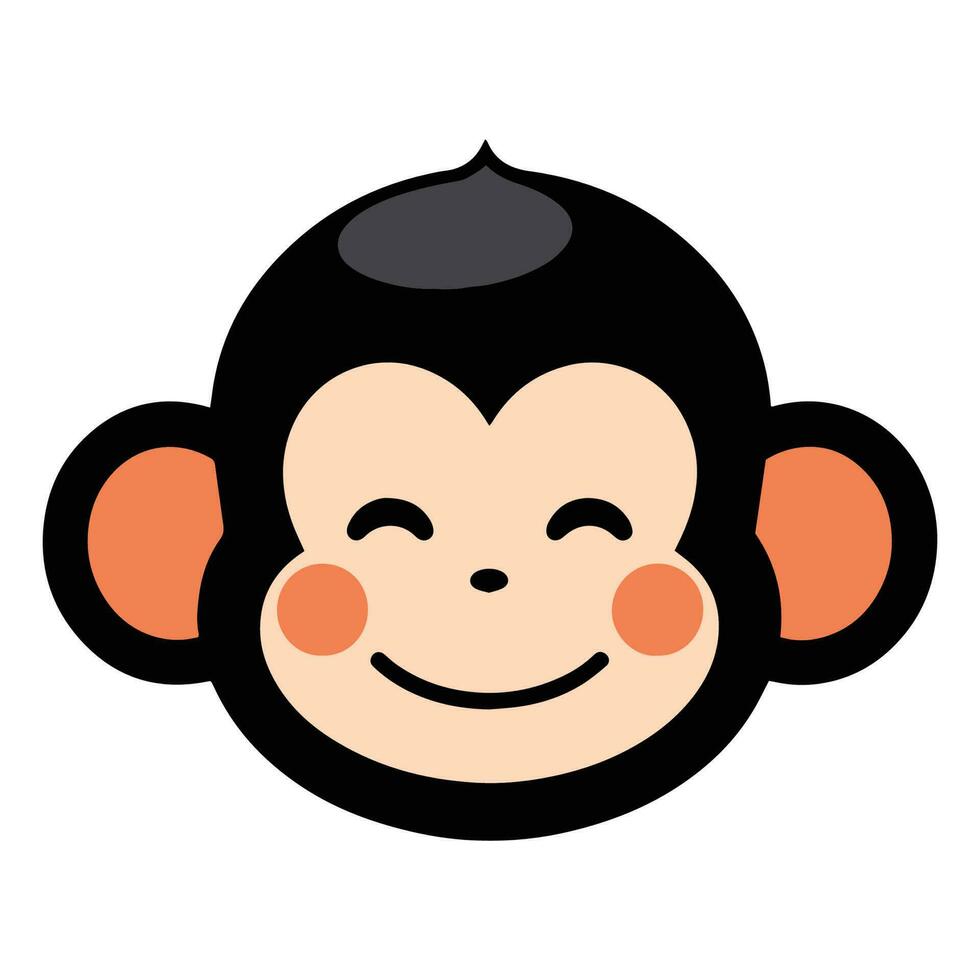 Hand Drawn cute monkey in doodle style vector