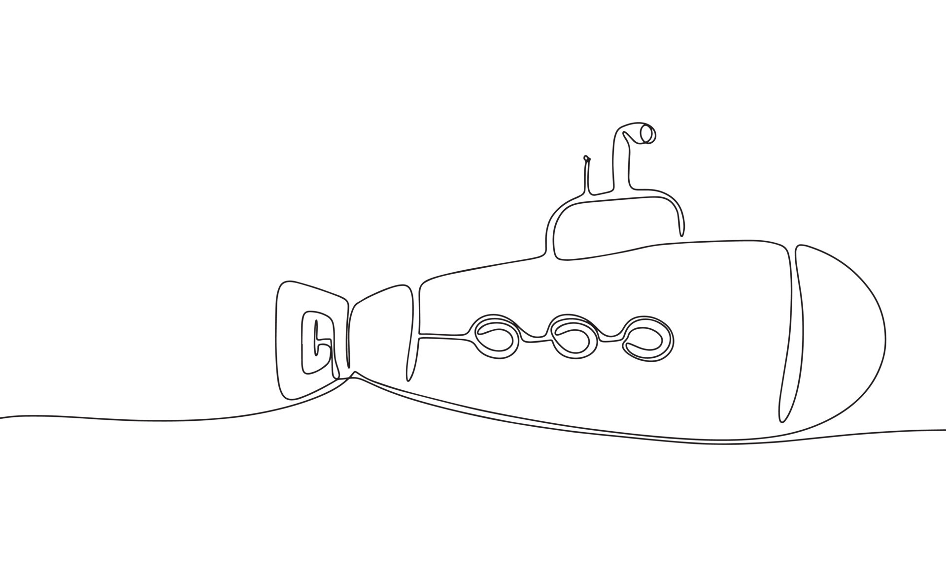 Cute Submarine Sketch Stock Vector Royalty Free 1042073659  Shutterstock