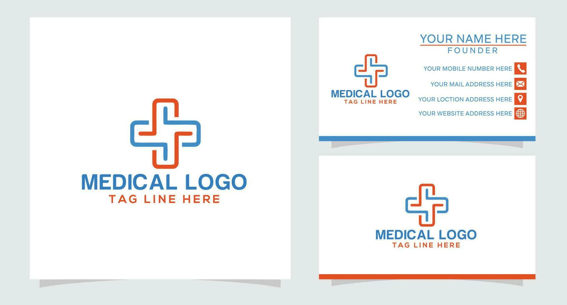 Medical Cross and Health Pharmacy Logo Vector Template