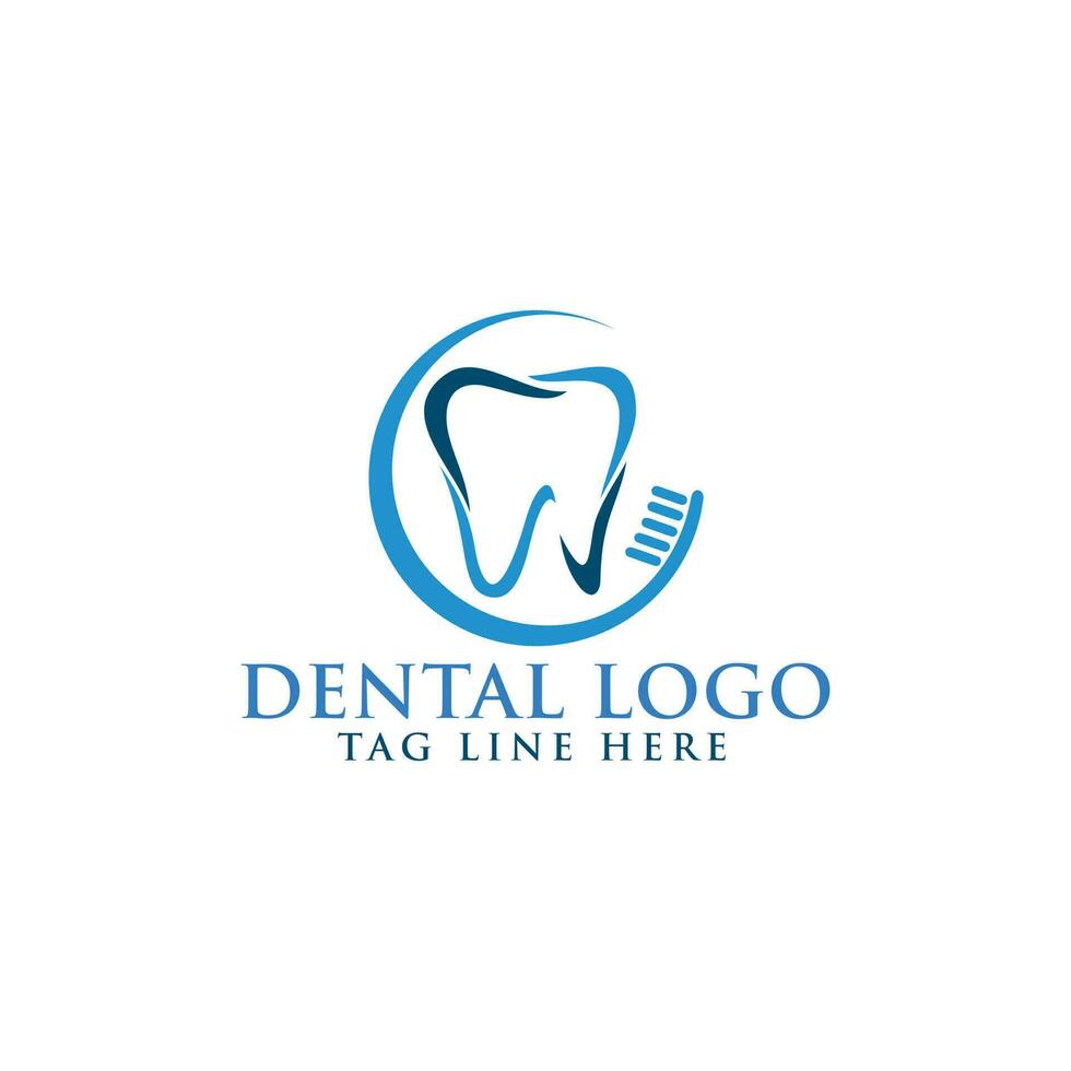 simple tooth dental logo design vector
