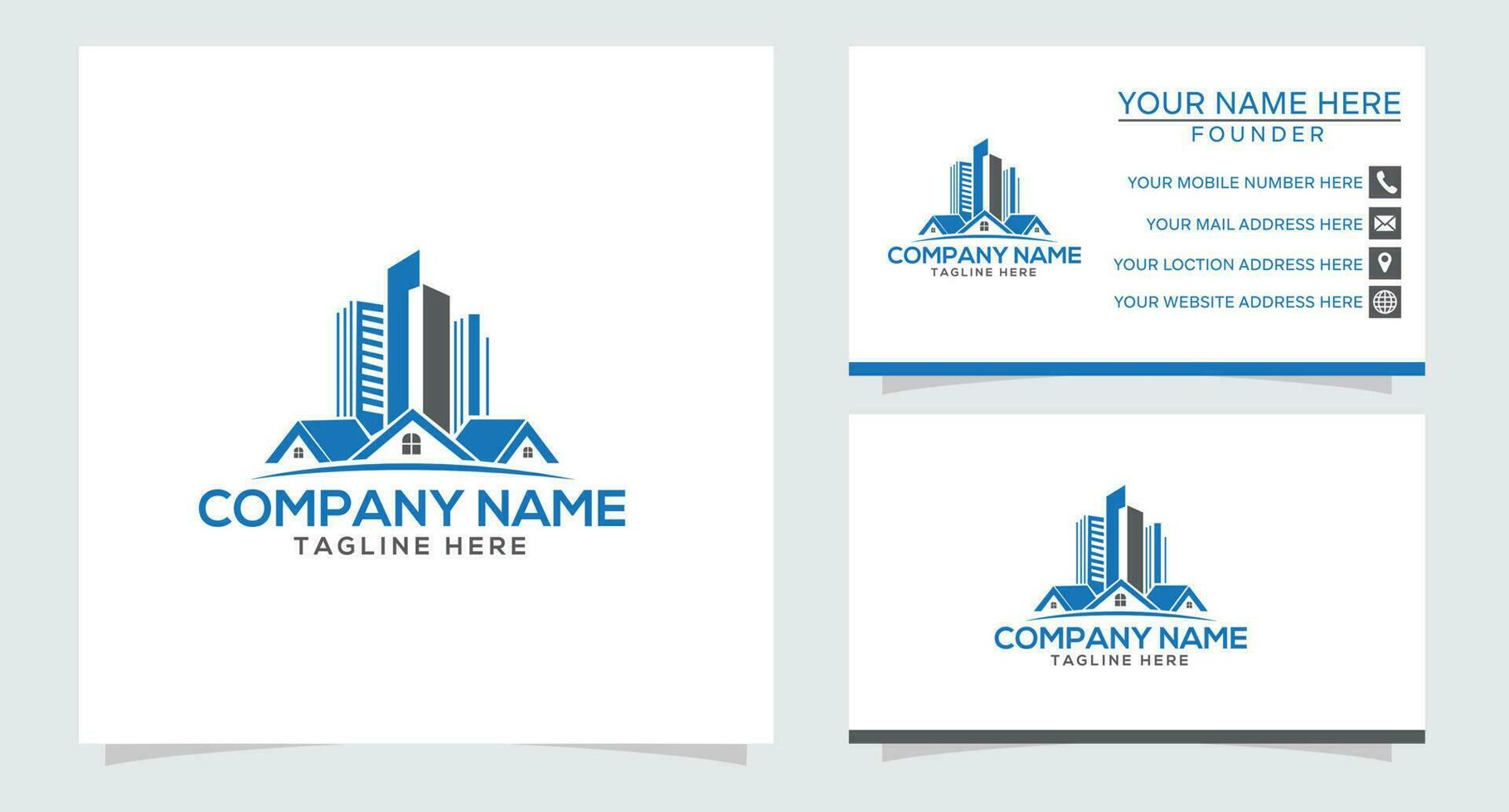 Architectural, Construction, Real Estate and Mortgage logo design concept template vector