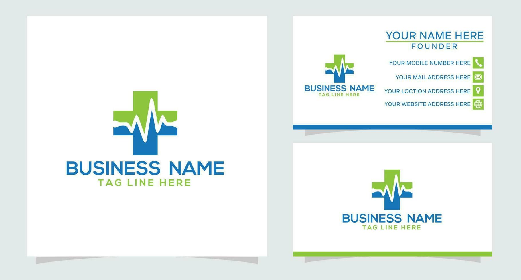 Healthcare Medical Logo. Cross and leaf icon combination. Flat Vector Logo Design Template Element