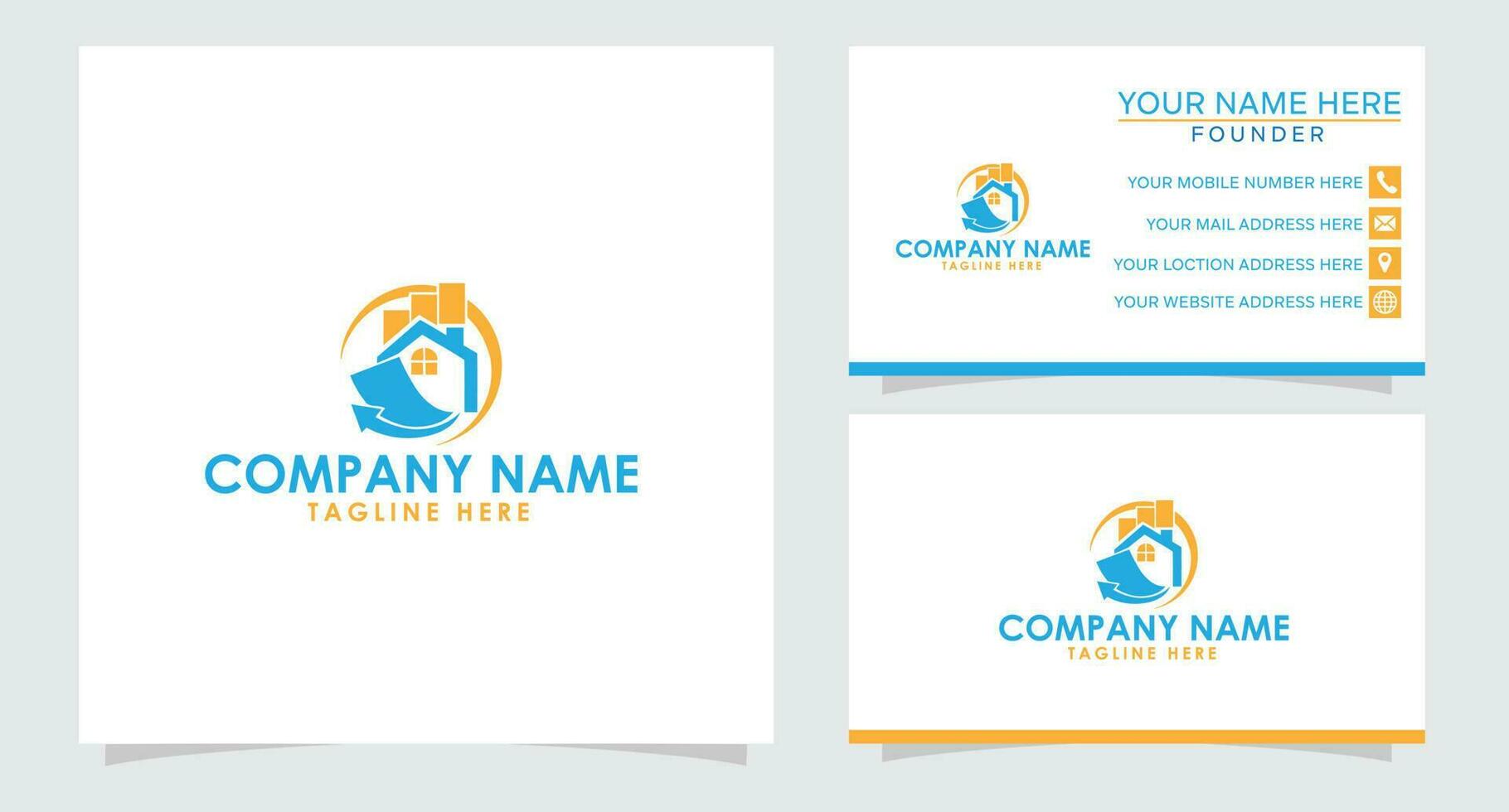 Real Estate Logo, building and chat bubble combination. suitable for Architecture Building apps logo design, flat design logo template, vector illustration