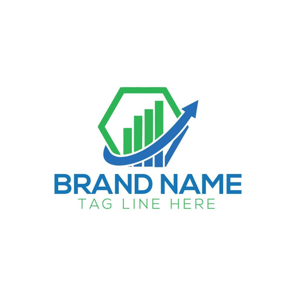 Business consulting logo template. Speech bubble and growth graph vector design