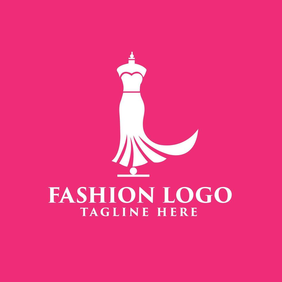 woman fashion logo template vector