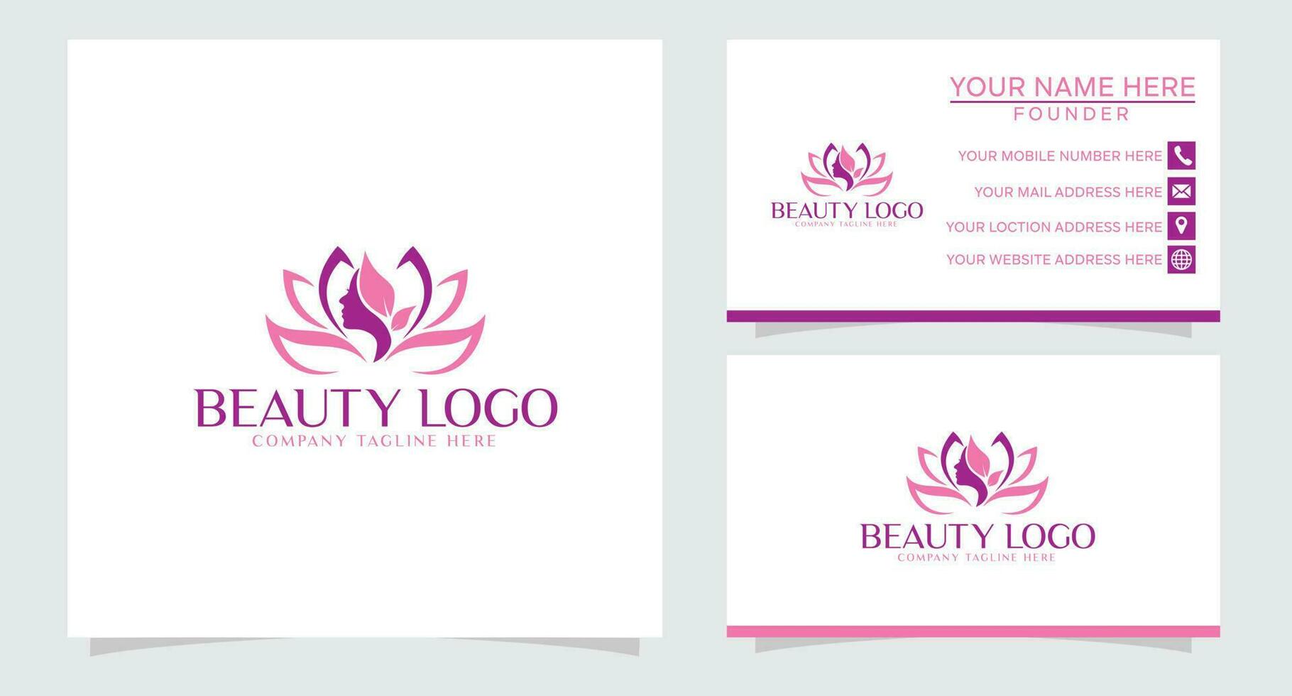 loto flor belleza salón y pelo tratamiento logo vector