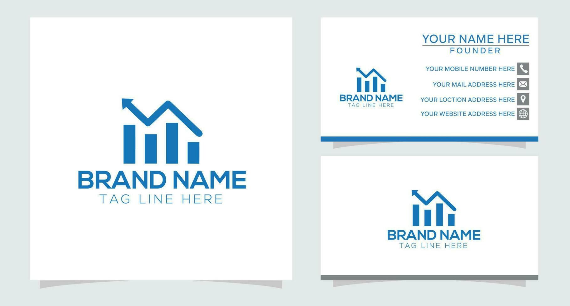 Vector abstract financial growth solutions logo design template