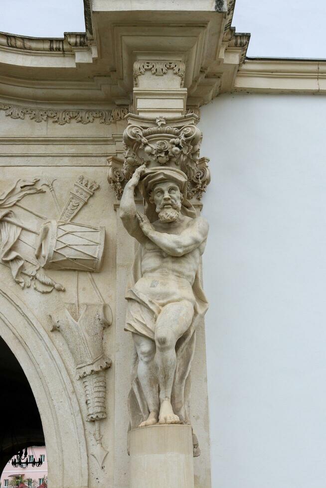 Different arhitectural details and scultures that can be found in the center of the fortress in Alba Iulia , Romania. photo