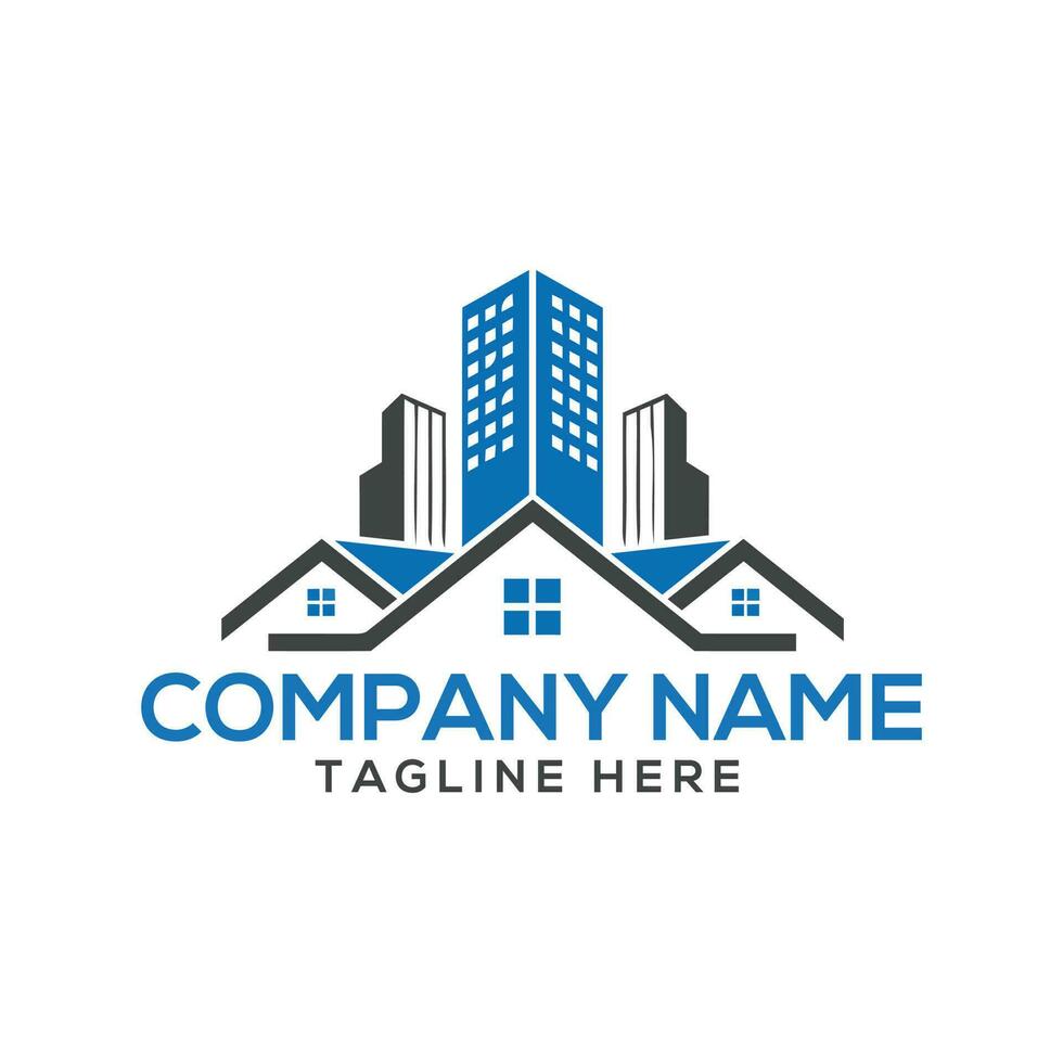 Real estate company logo template vector