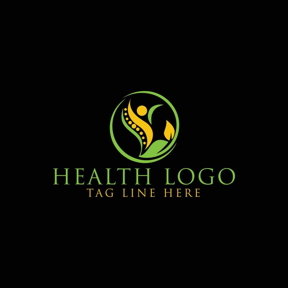 chiropractic physiotherapy logo design. creative human spinal health care medical template vector