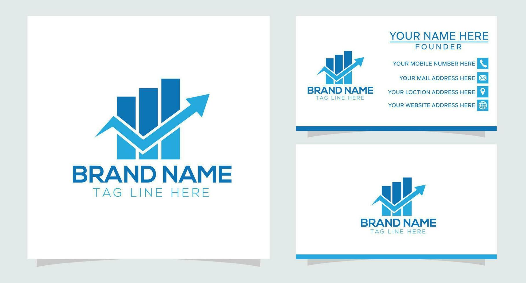 Vector abstract financial growth solutions logo design template
