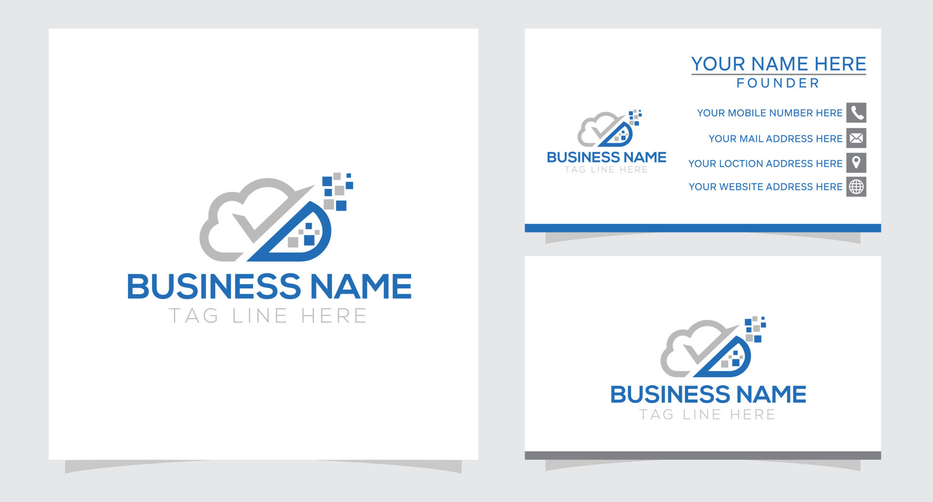 Cloud computing technology vector logo design template 24265741 Vector