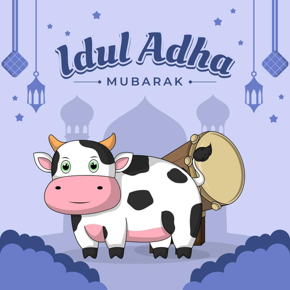 diseño de banner de eid al adha vector