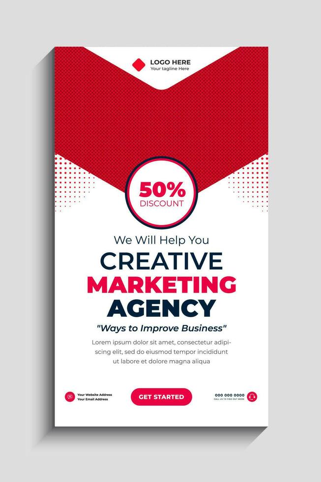 Digital Marketing Agency social media story template vector