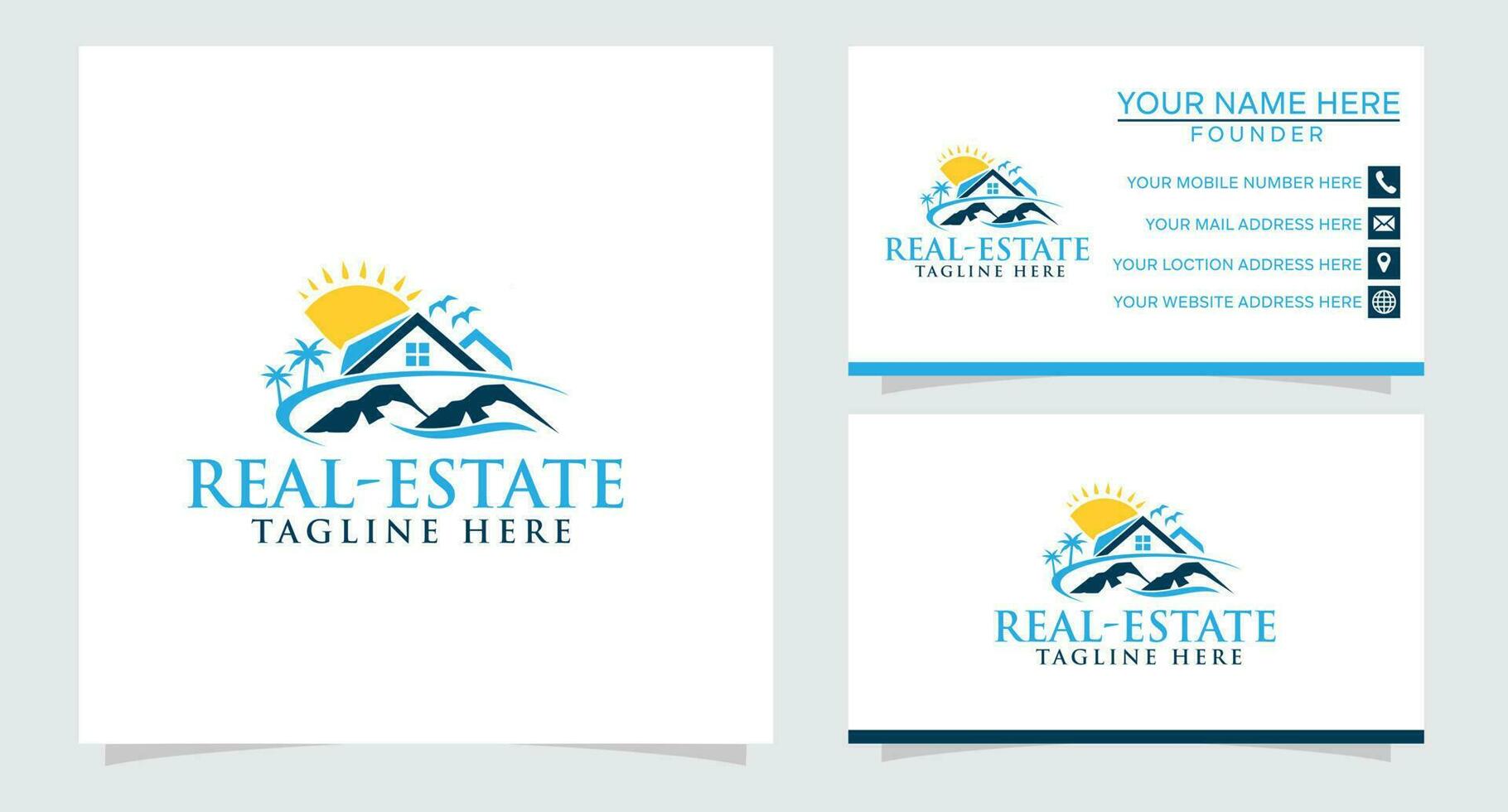 Natural Real Eastate Logo Template vector