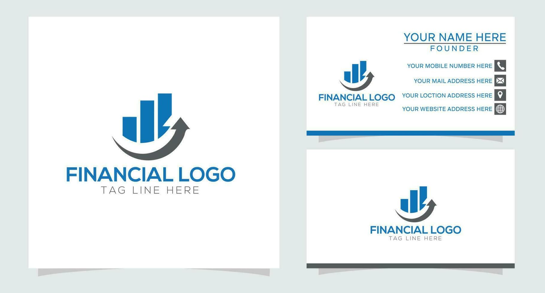 Vector abstract financial growth solutions logo design template