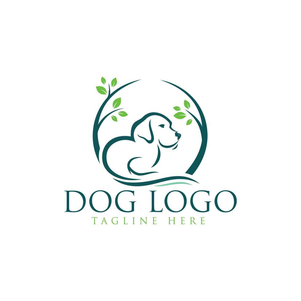 diseño de logotipo de perro vector