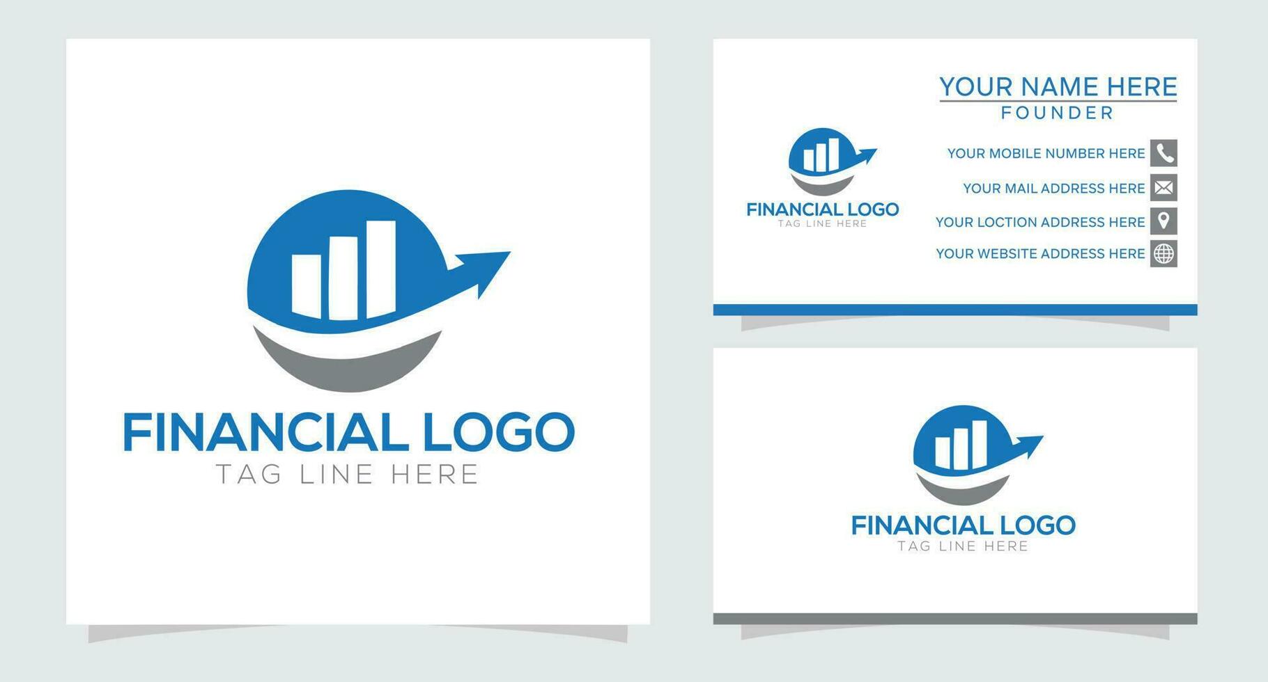 Vector abstract financial growth solutions logo design template