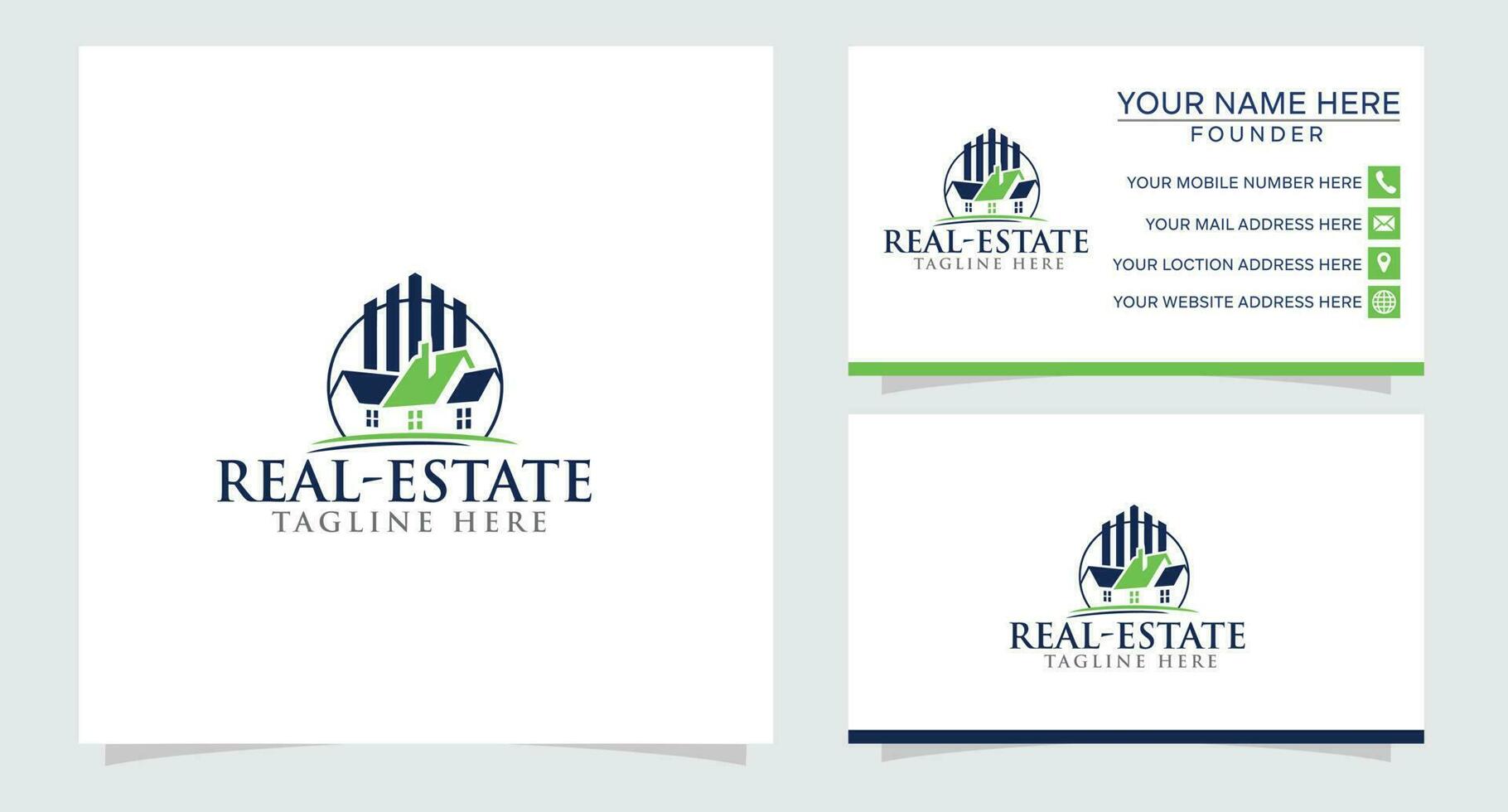 Luxury home and pin location logo design inspiration vector