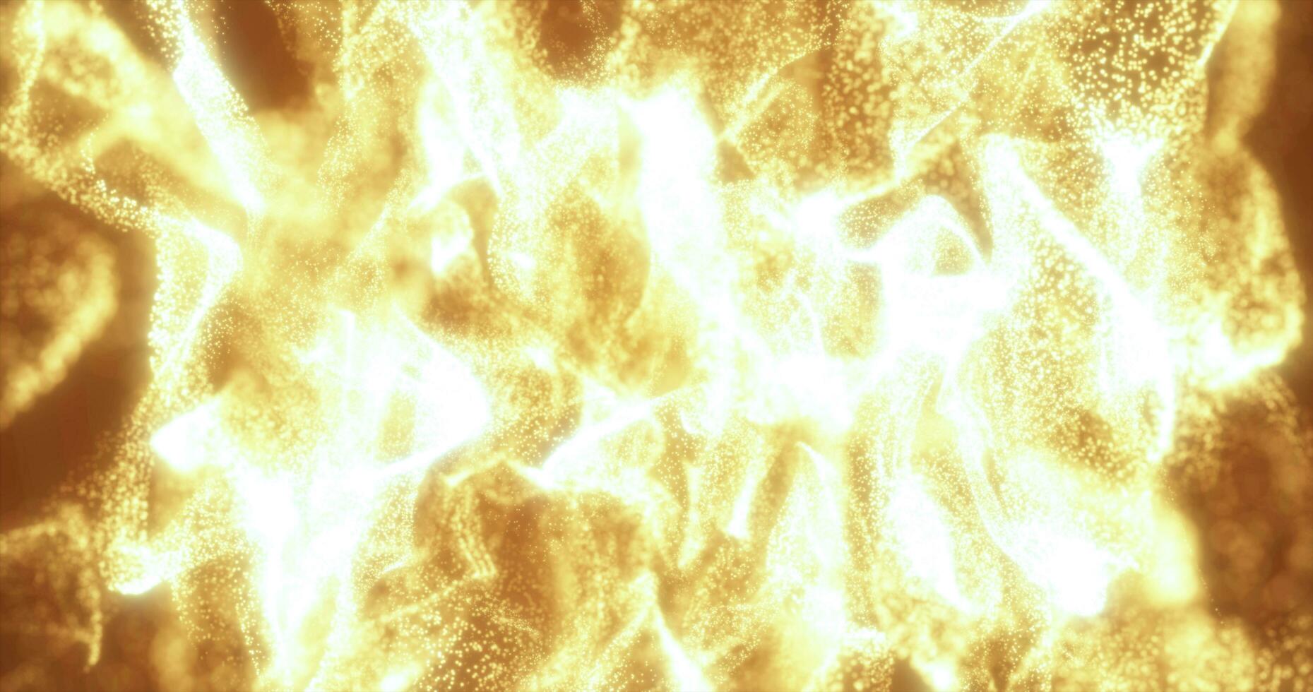 Abstract yellow energy waves futuristic hi-tech glowing particles background photo