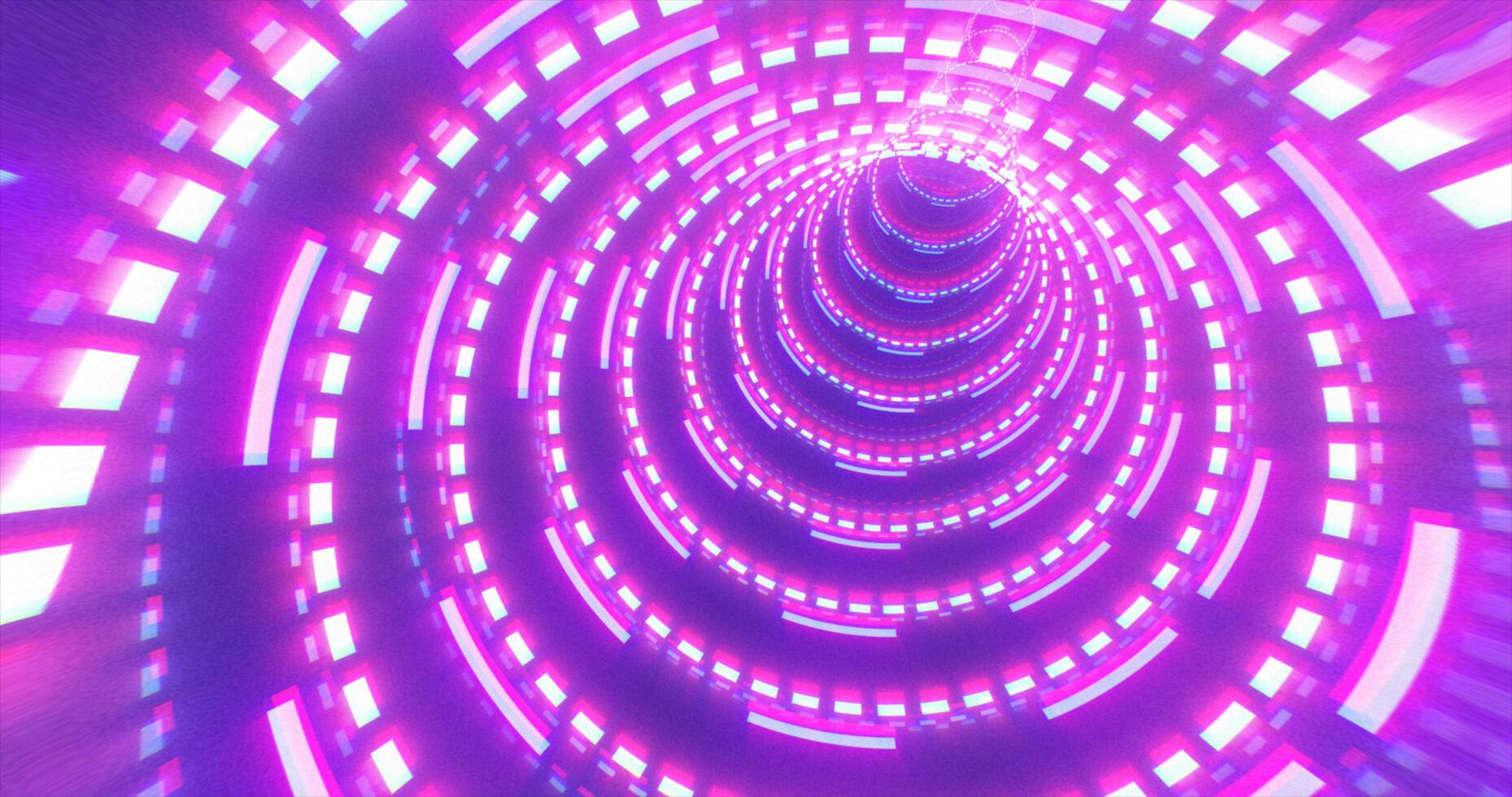 Abstract futuristic purple hi-tech tunnel from energy circles and magic lines background photo