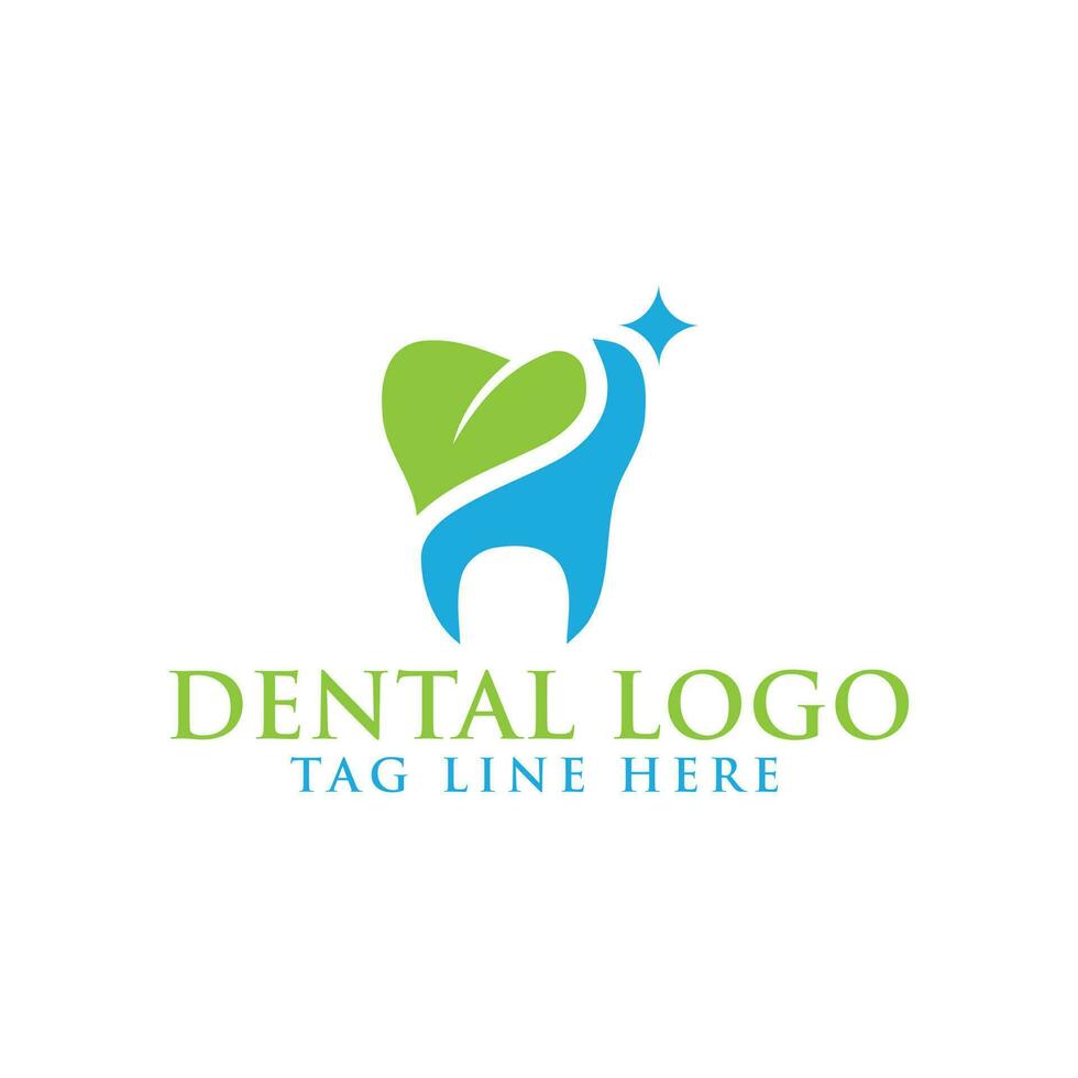 sencillo diente dental logo diseño vector