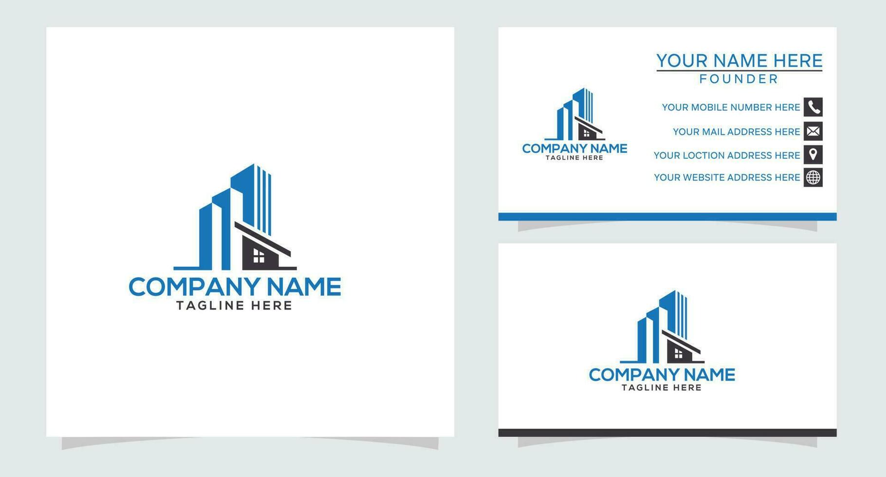 Architectural, Construction, Real Estate and Mortgage logo design concept template vector