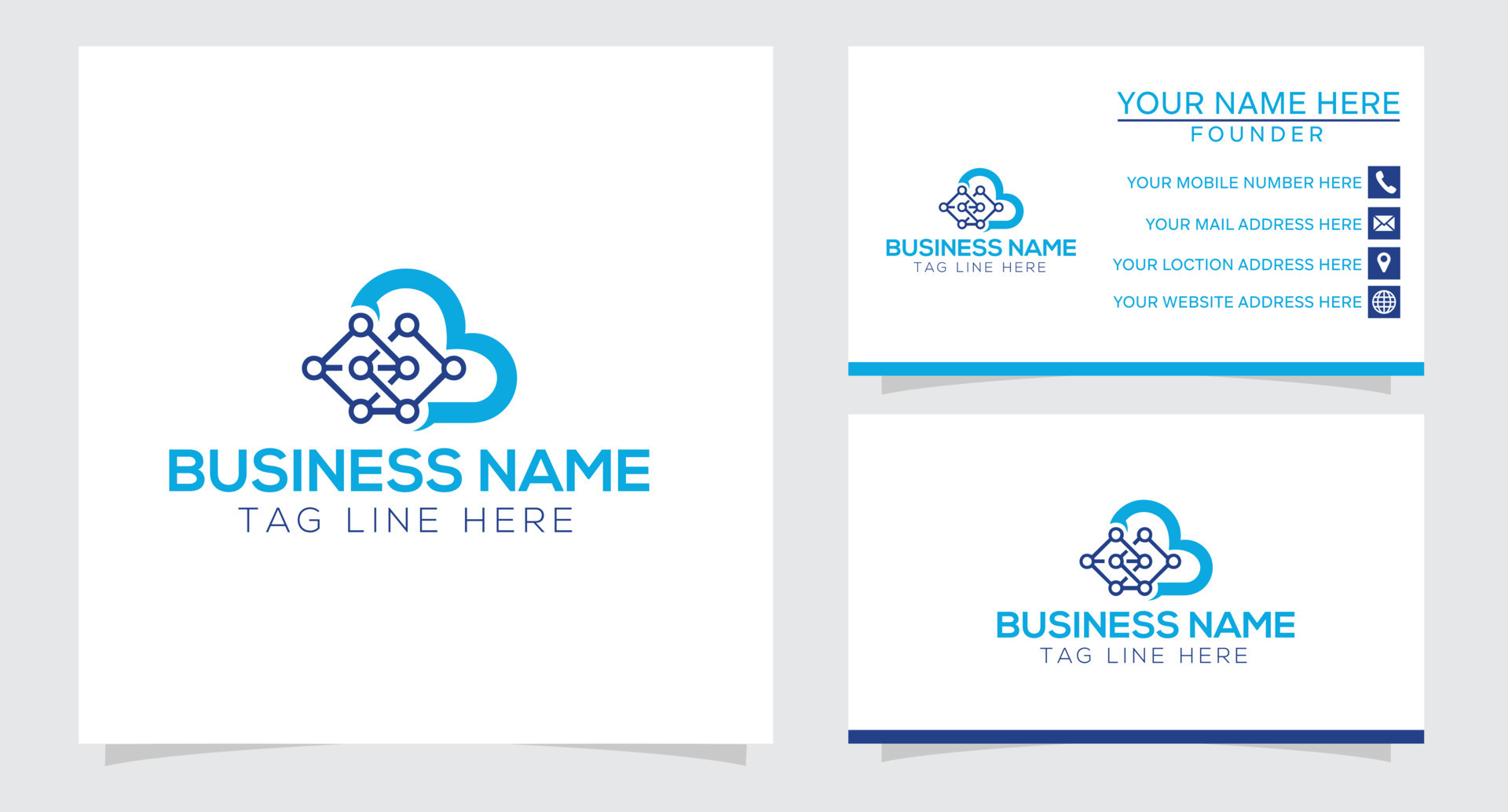 Cloud computing technology vector logo design template 24266563 Vector