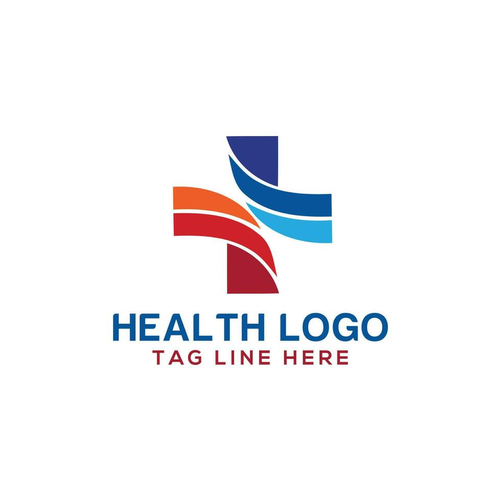 cuidado de la salud logo con más firmar, ligero y oscuro variaciones logo icono diseño. vector