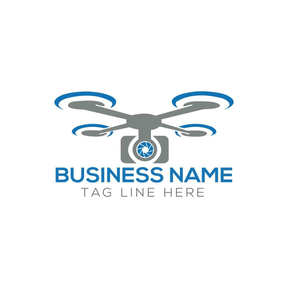 diseño de drones relacionado con el logotipo de la empresa de servicios de drones. diseño de ilustración de drone vector