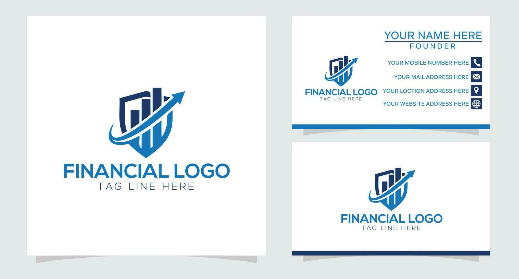 vector moderno financiero logo diseño idea