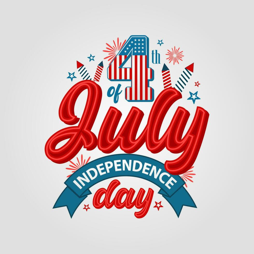 Usa Independence day 4th of July background with us flag premium Vector. National holiday Festive illustration. vector