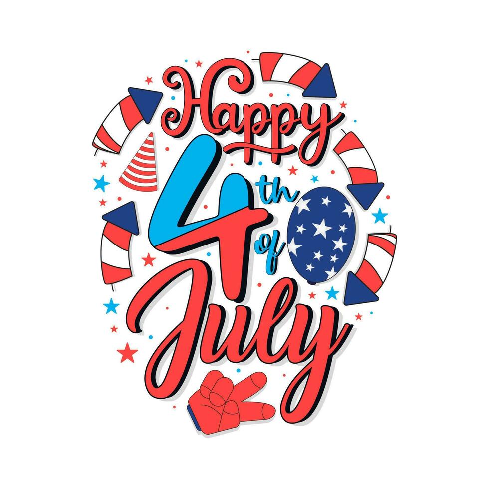 American Independence Day. Festive vector illustration EPS 10.