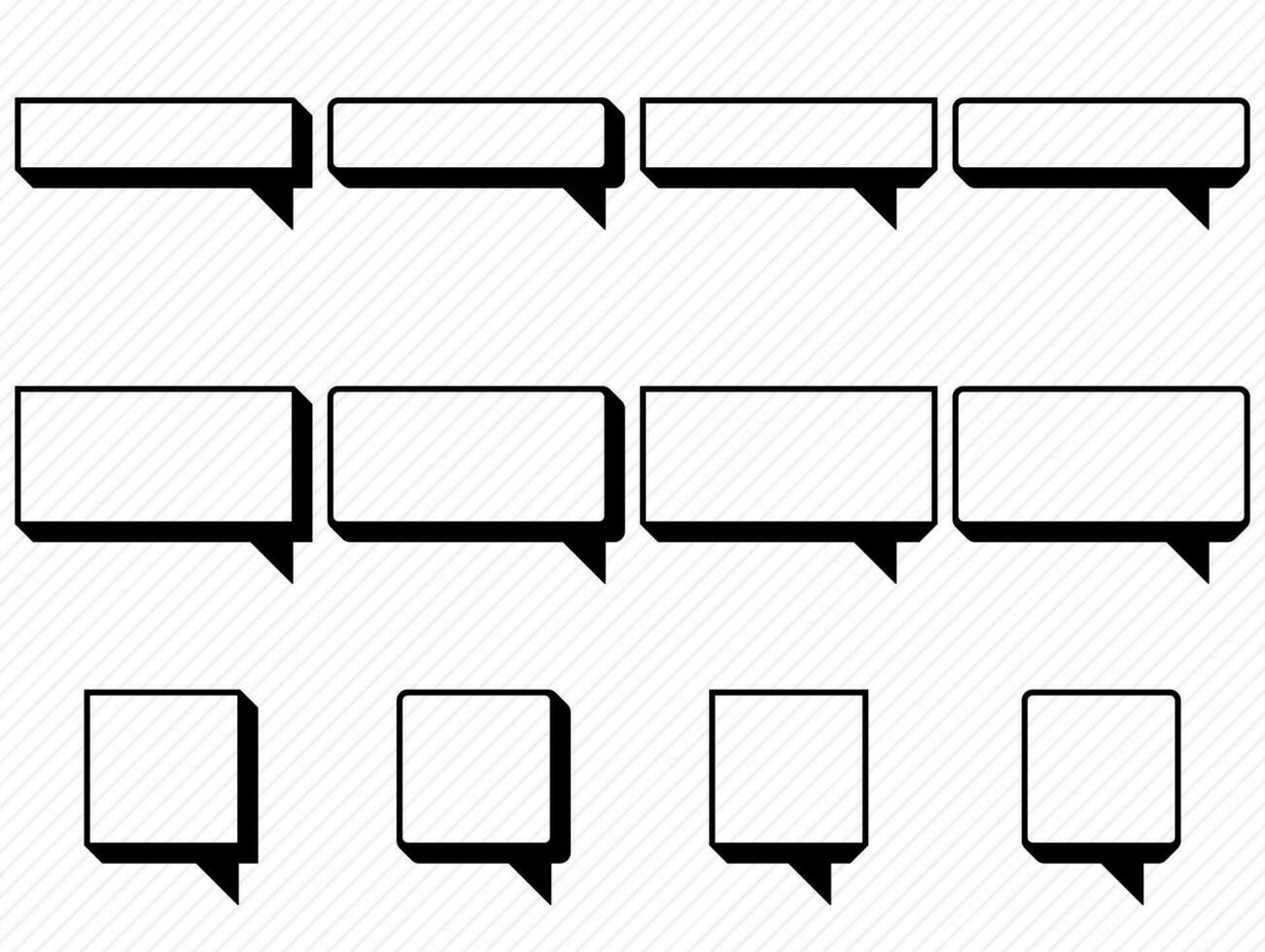 Speech box set, Frame for message. vector