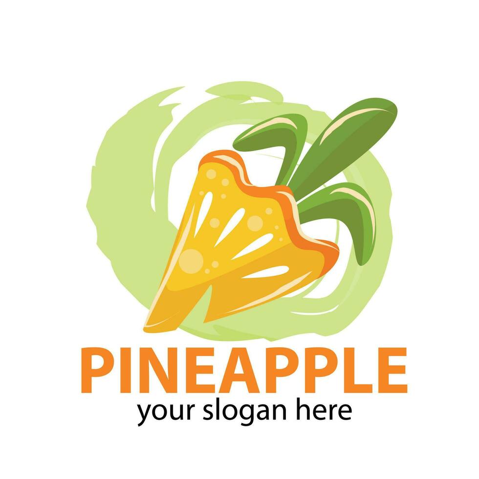 vector pineapple heart with crown smiling
