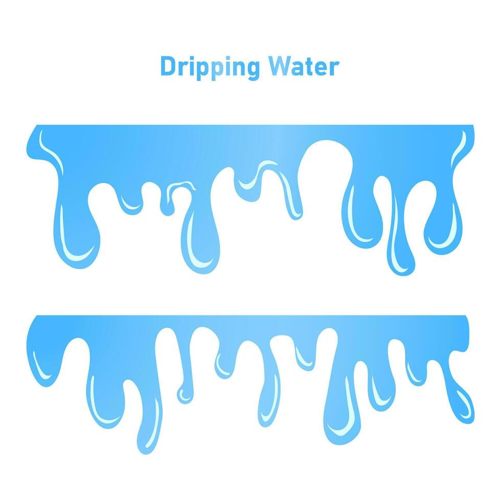 Abstract Flat Dripping Water Illustration vector