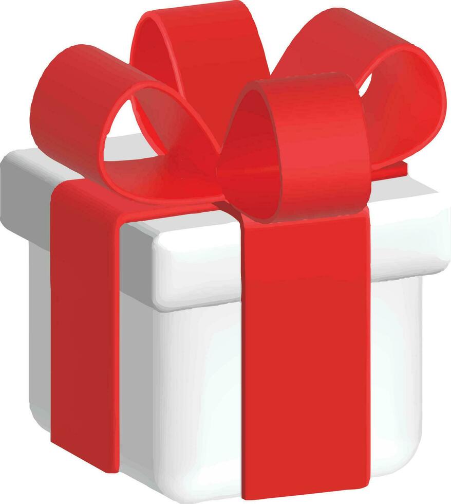 3D Christmas Gift Box vector