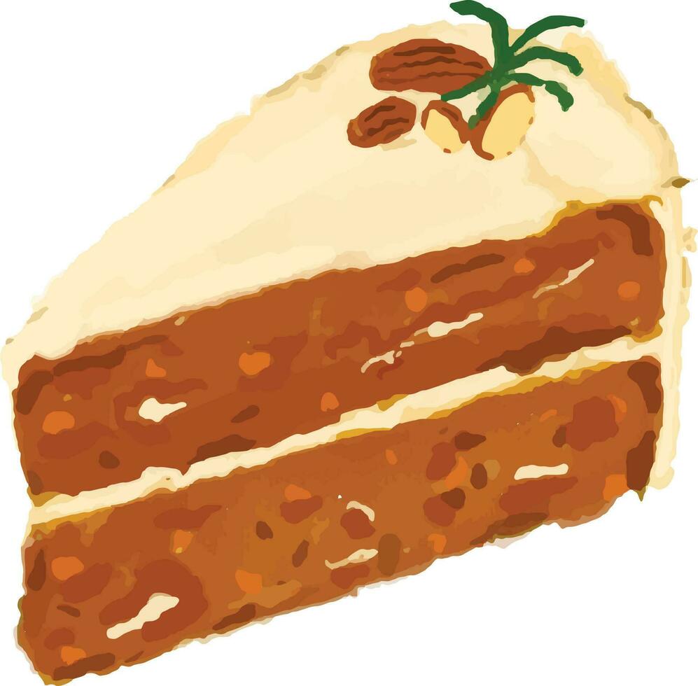 The carrot cake drawings I drew can be edited vector