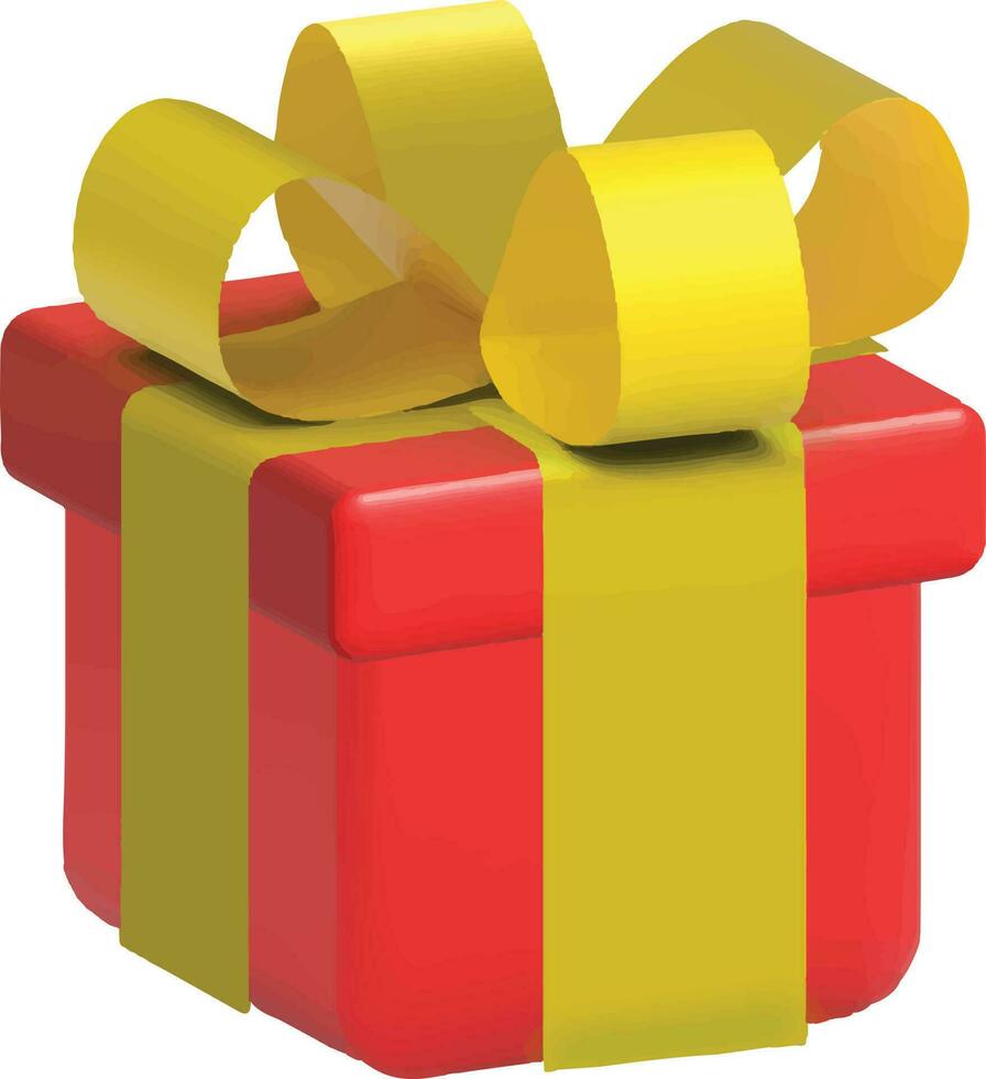 3D Christmas Gift Box vector