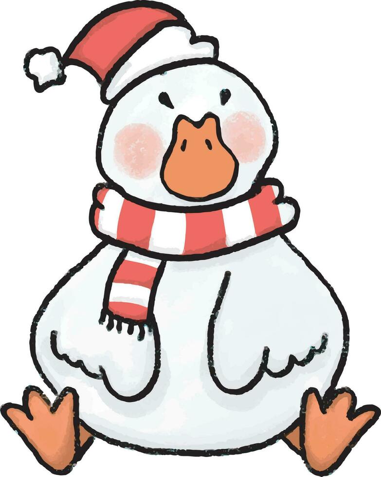 Naughty sweet little duck vector