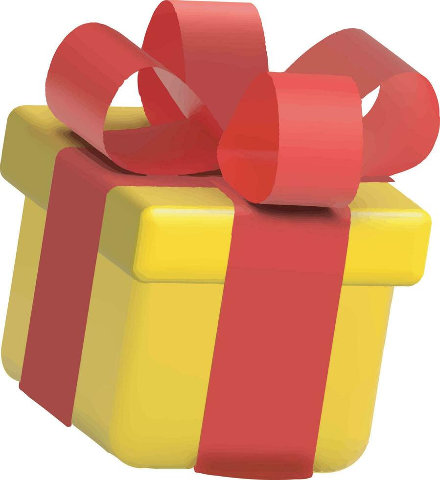 3D Christmas Gift Box vector