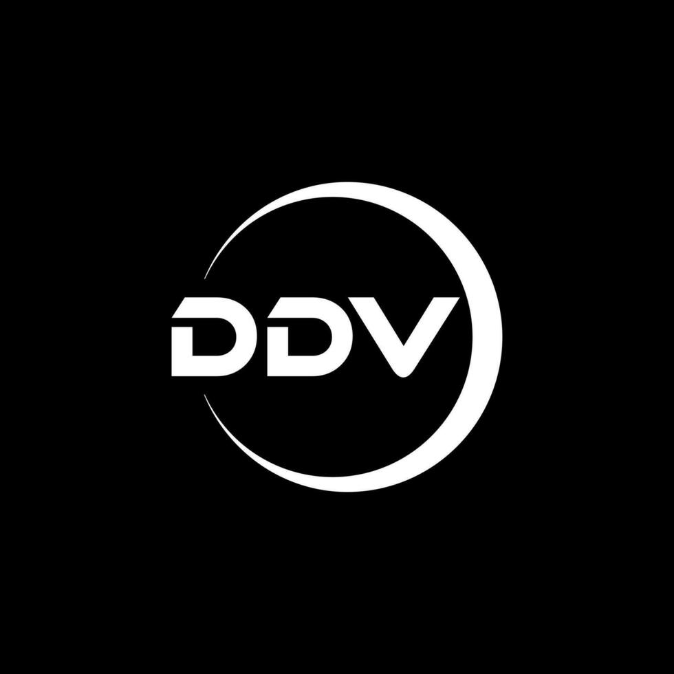 DDV letter logo design in illustration. Vector logo, calligraphy designs for logo, Poster, Invitation, etc.