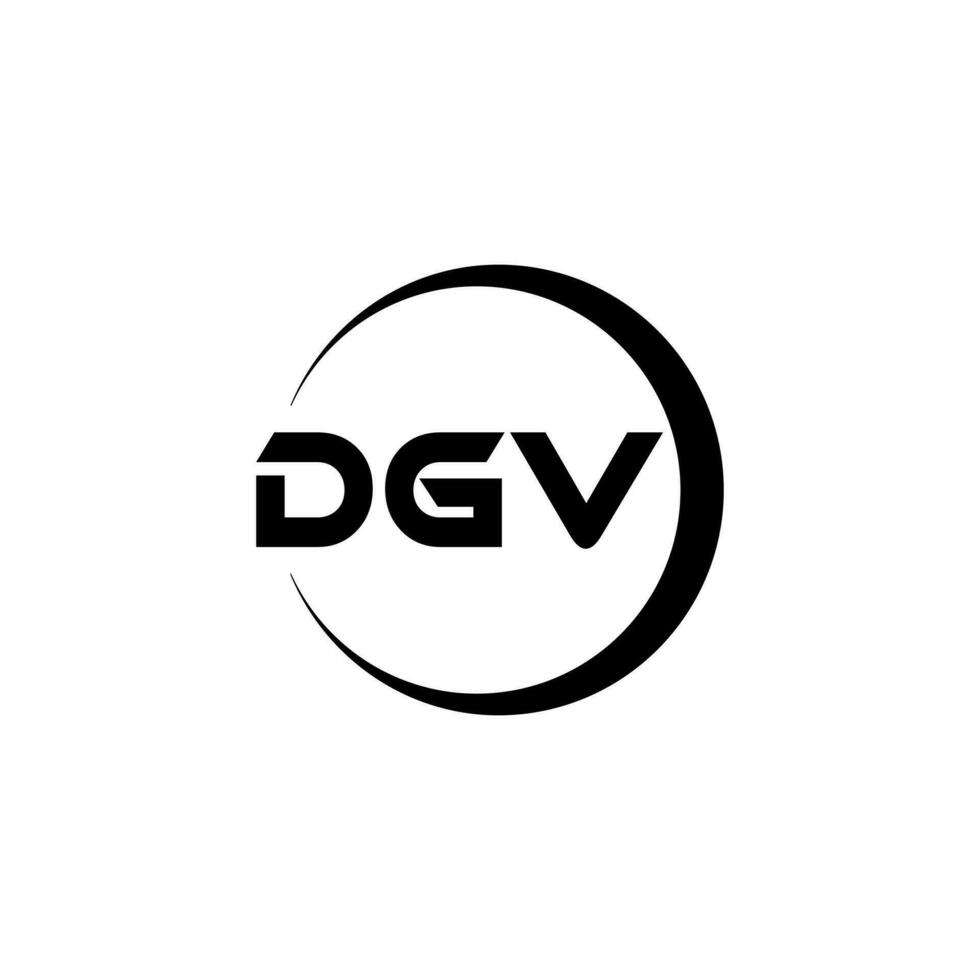 DGV letter logo design in illustration. Vector logo, calligraphy designs for logo, Poster, Invitation, etc.