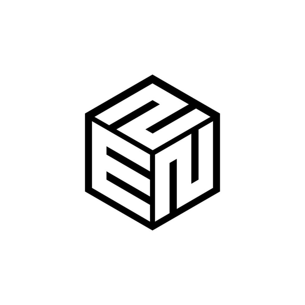 ENZ letter logo design in illustration. Vector logo, calligraphy designs for logo, Poster, Invitation, etc.