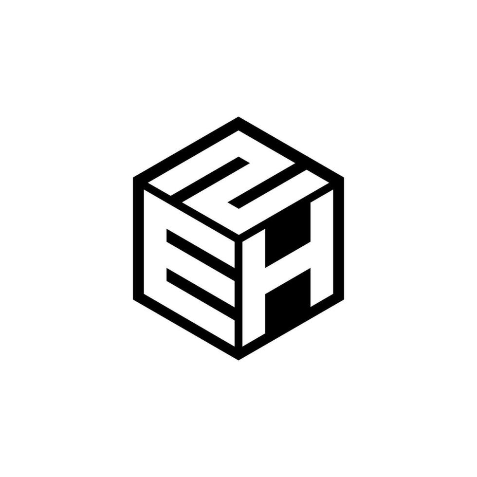 Ehz letra logo diseño en ilustración. vector logo, caligrafía diseños para logo, póster, invitación, etc.
