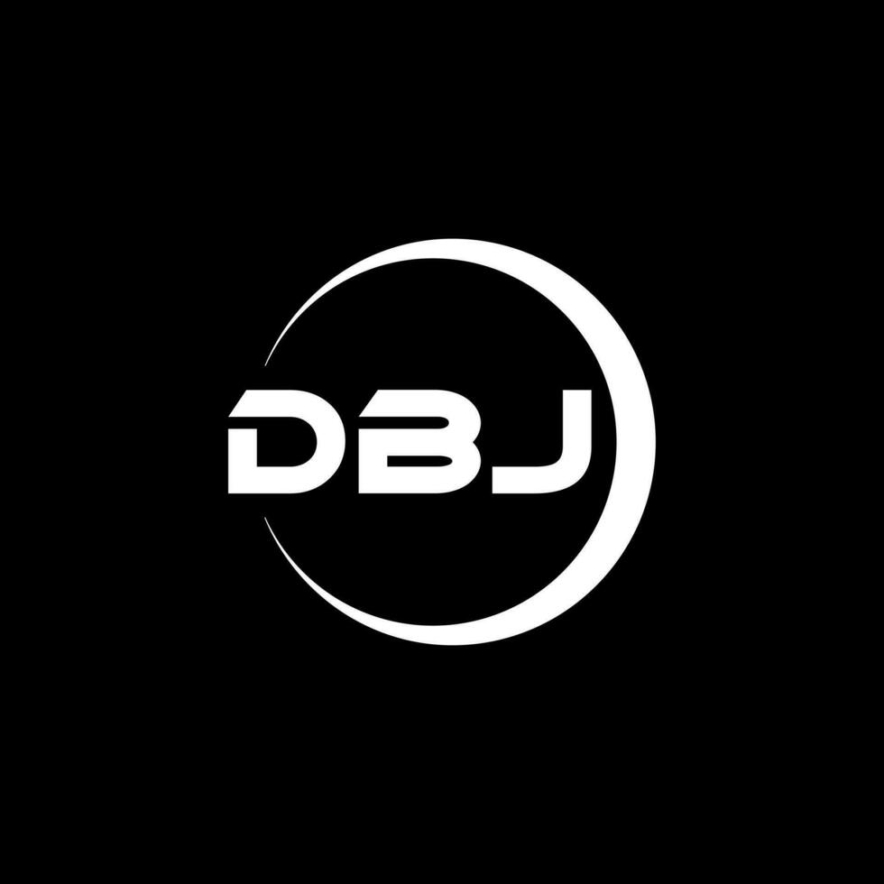 DBJ letter logo design in illustration. Vector logo, calligraphy designs for logo, Poster, Invitation, etc.