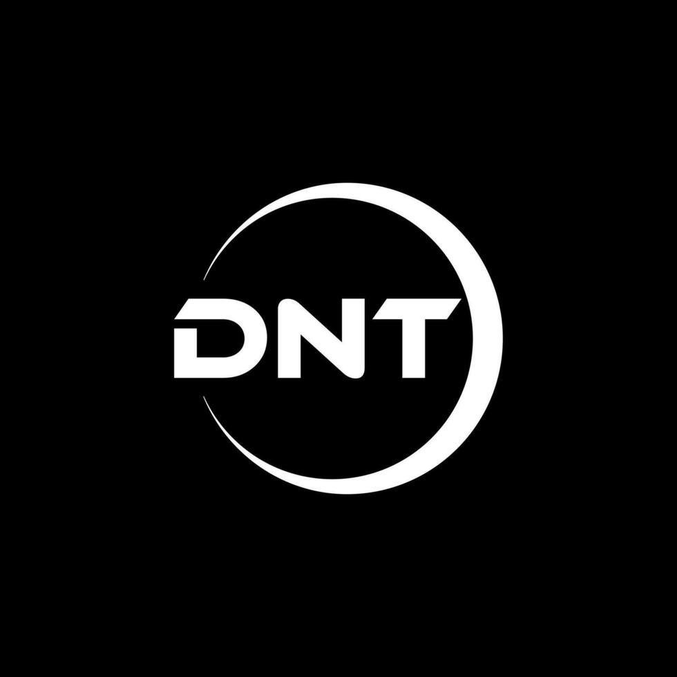 DNT letter logo design in illustration. Vector logo, calligraphy designs for logo, Poster, Invitation, etc.