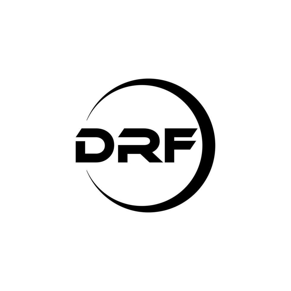 DRF letra logo diseño en ilustración. vector logo, caligrafía diseños para logo, póster, invitación, etc.